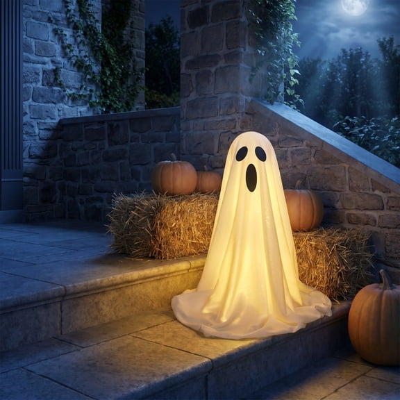 Clearance Halloween Surprise Ghost Figurine, Plastic Spooky Ghost Decoration, Indoor Outdoor Decor for Home Yard Party
