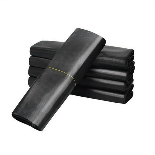 Bolsas de Basura de Plástico Negras de Gran Capacidad, 100 Unidades, Bolsas de Basura Duraderas y Reciclables con Asas para el Hogar y la Cocina, 32 X 52 cm