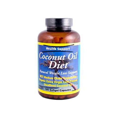 Health Support Coconut Oil Diet 180 Softgel Capsules