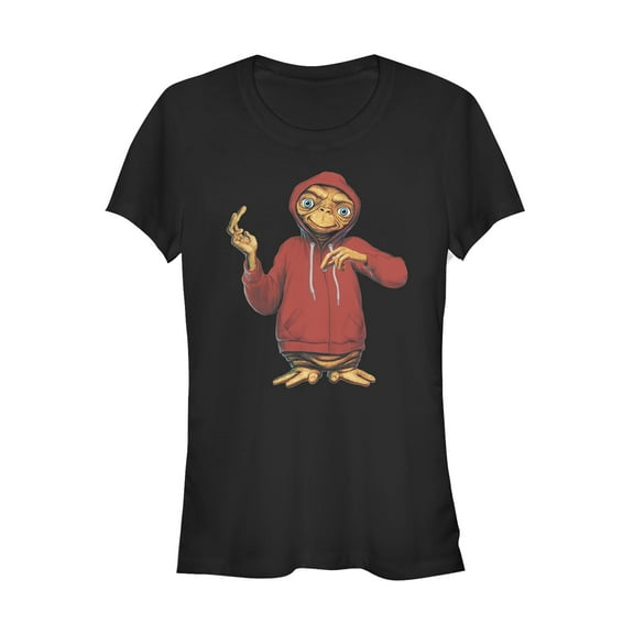 Junior's E.T. the Extra-Terrestrial Alien in Disguise Graphic Tee Black Large