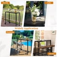 thumbnail image 6 of Hassch 39.4" Rolling Patio Bar Table in Black, Narrow Iron Counter Height Patio Table with Wheels and Adjustable Feet, for Garden, Balcony or Pool Area, 6 of 8