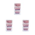thumbnail image 3 of maskred 1 Set French Tip Press on Nails Gradient Extension Fingernails Tips Removable Fashion Wraps Full Cover DIY Manicure Kit Type 17 2g glue,24Pcs jelly 3Set, 3 of 6