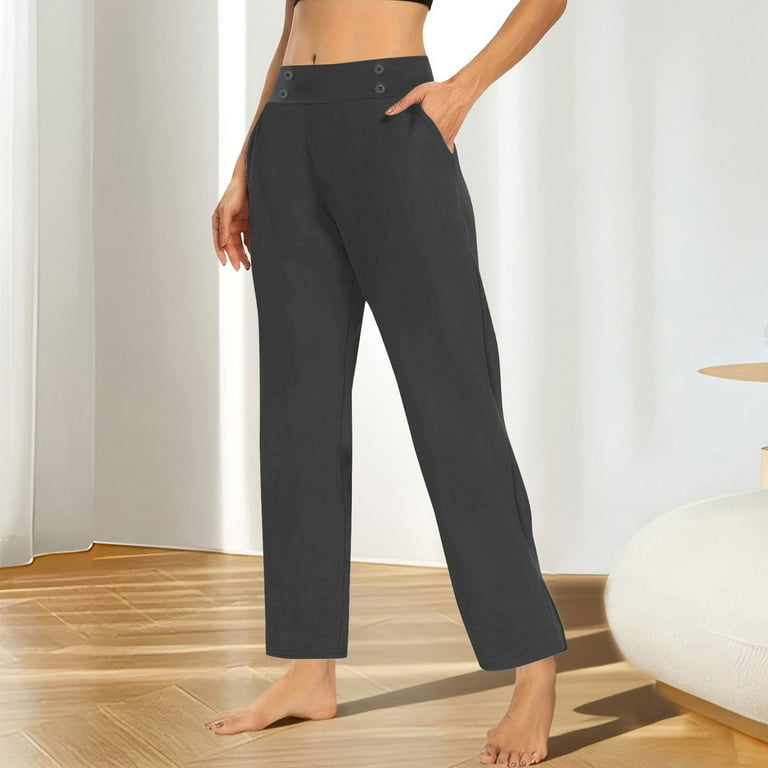 Yoga Pants for Women Stretch High Waisted Crop Office Work Pants