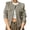 Gray, variant on Womens Cropped Tweed Blazer Jackets Collarless Button Down Business Casual Outfits with Pockets