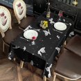 thumbnail image 2 of Black White Butterfly Star Pattern Rectangle Tablecloth 60"x102",Waterproof Polyester Rectangle Table Cloth, Wipeable Spillproof Polyester Tablecloth for Dining, Camping, Indoor and Outdoor, 2 of 6