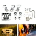 thumbnail image 2 of RUISINERY Complete 3 String Guitar Bridge Hardware Set With Tuning Pegs Control Knobs Locking Screws For Electric Box Guitars, 2 of 7