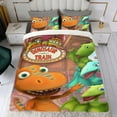 thumbnail image 4 of Cartoon 3 Piece Bedding Set Dinosaur Train Comforter Set Cute Duvet Cover Sets Super Soft Girls Bedding Set Kids Bedroom Gifts,1 Duvet Cover with 2 Pillowcases Twin, 4 of 6