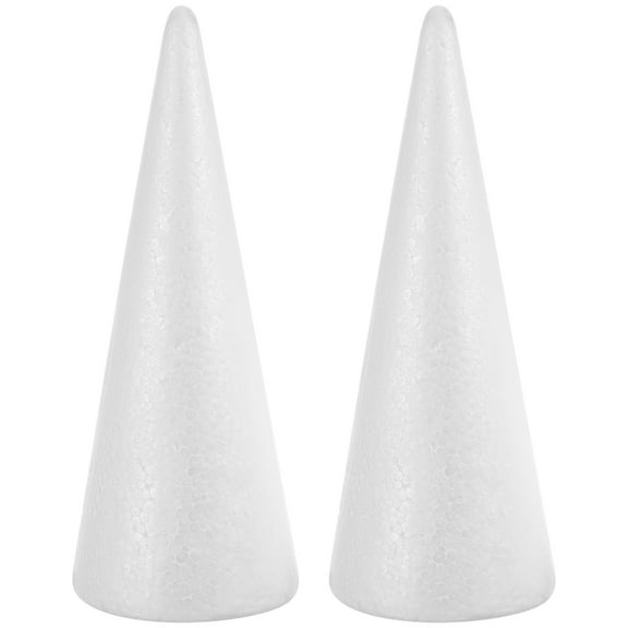 WEUVEB Cone for Crafts 2Pcs White Foam for Children Accessories and Decoration