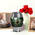 thumbnail image 6 of JAGASY Lion Urns for Human Ashes Keepsake for Women, Green Mini Urn for Ashes Adult Male, Forest & Rocky Landscape Decorative Urns for Couple, Small Funeral Cremation Urn for Mom & Dad, (3 Inch), 6 of 7