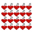 thumbnail image 1 of 20pcs Heart Shape Key Chain Plush Keyring Bag Decor Phone Pendant Car Key Holder Keychain Party Toy Supplies, 1 of 8