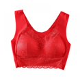 thumbnail image 2 of Monfince Women Lace Racerback Bralette Padded Deep V Neck Crop Top Wireless Bra, 2 of 8