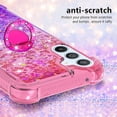 thumbnail image 2 of Clear Case for Samsung Galaxy A34 with Kickstand for Girls Women, Liquid Glitter Sparkle Bling Cute Case Gradient Quicksand Cover for Samsung Galaxy A34 JB Pink Mauve, 2 of 7