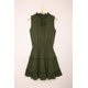 thumbnail image 4 of ABPHQTO Mini vestido verde sin mangas con cuello en V y volantes para mujer, 4 of 5