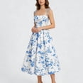 thumbnail image 3 of Summer Dresses for Women 2026 Trendy Polka Dot Spaghetti Straps Sundress Casual Round Neck Sleeveless Midi Dresses for Women Beach Vacation Slit Womens Dresses S, 3 of 6