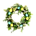 thumbnail image 1 of Cheapark Easter Decorative Eggs Wreath With Artificial Flowers Spring Wreath For Indoor Outdoor Celebrations, 1 of 6