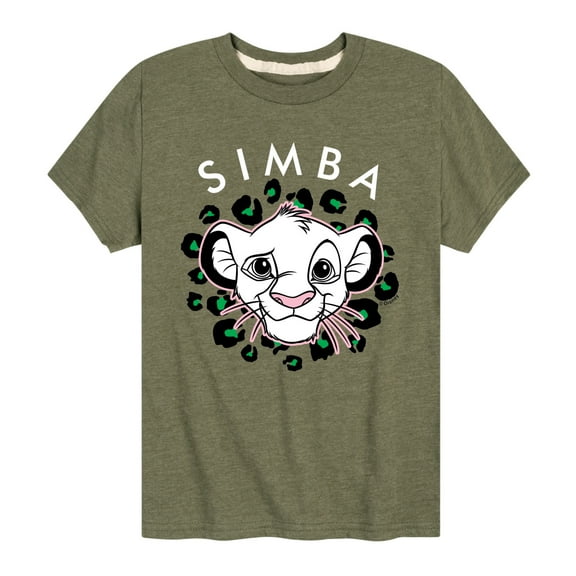 The Lion King - Cheetah Print - Simba - Toddler & Youth Short Sleeve Graphic T-Shirt