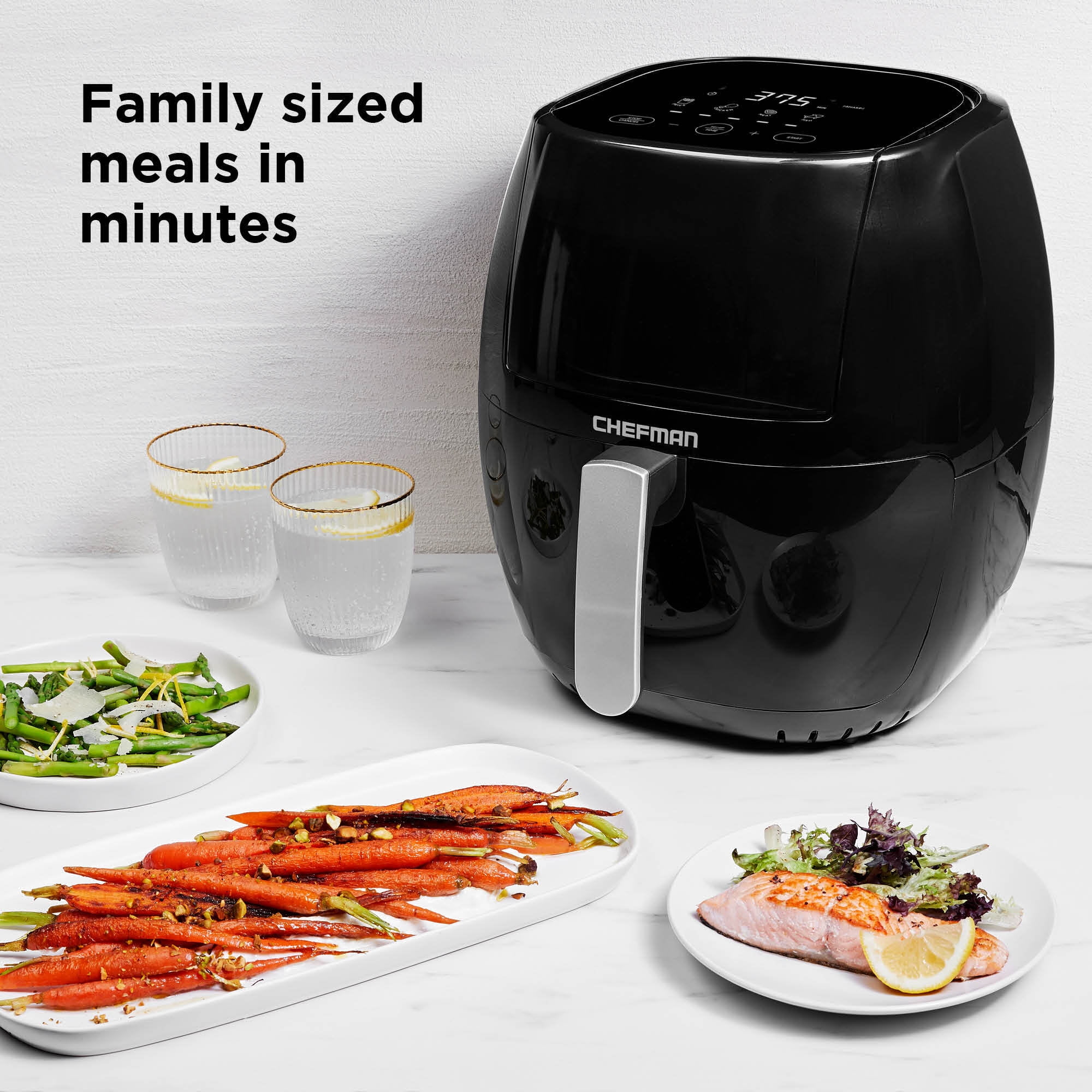  CHEFMAN 2 in 1 Max XL 8 Qt Air Fryer, Healthy Cooking, User  Friendly, Basket Divider For Dual Cooking, Nonstick Stainless Steel,  Digital Touch Screen with 4 Cooking Functions, BPA-Free 