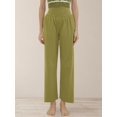 thumbnail image 4 of Wide Leg Yoga Pants for Women Loose Cozy Sweatpants High Waisted Lounge Flowy Pants with Pockets Grass Green M, 4 of 9