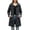 #0090-Gray, variant on Women's Long Hooded Waterproof Jacket with Drawstring Waist and Pockets for Hiking Travel Outdoor