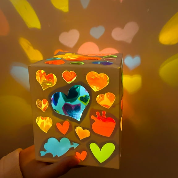 ZZkhGO DIY Lantern Kit for Kids, Children's Light and Shadow Craft Project, Portable Projection Lamp Material Bag for Kindergarten Home Decor