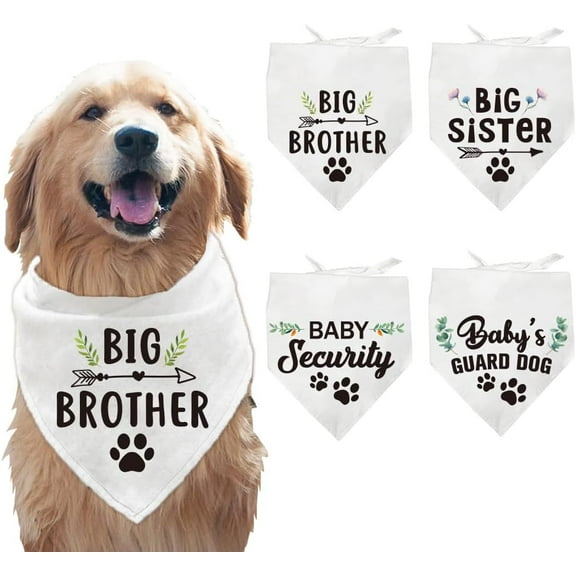 4 Pcs Polyester Pet Bandanas Pet Pregnancy Announcement Theme Scarf Washable Triangle Fabric Pet Bandanas for Small Medium Large Cats and Dogs Clothing Accessories Decoration colorful DIY