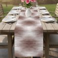 thumbnail image 3 of Table Runners 72 Inches Long Dress Scarves, Coffee Brown Striped Farmhouse Kitchen/Dining Table Decor Table Runner, Coffee Tablerunners, Abstract Vertical Streaks Stripes 13x72 Inch, 3 of 5