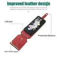thumbnail image 4 of Nalacover Crossbody Wallet Case for Samsung Galaxy Z Flip 4, Shoulder Strap Lanyard Luxury PU Leather Zipper Pocket Flip Folio Cover with Card Slots Holder Magnetic Clasp Phone Case, Red, 4 of 7