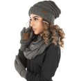 thumbnail image 3 of Bonnet Ample Foulard Infini Gant de Texte Ensemble Assorti, 3 of 3