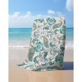 thumbnail image 4 of Teal Paisley Floral Beach Towels Oversized Super Absorbent, Boho Ethnic Tribe Traditional Lightweight Bath Towel Quick Dry Sets For Bathroom/Pool/Rv Camping/Beach Play/Gym Room/Picnic 31"x62", 4 of 8