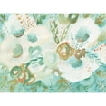 thumbnail image 3 of Lee, Judson 14x12 Black Modern Framed Museum Art Print Titled - Loose Teal Floral, 3 of 5