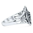 thumbnail image 2 of Vintage Cutout Spider Web Stylish Oxidized Ring Band 925 Sterling Silver Size 7, 2 of 5