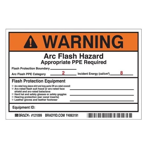 Brady Permanent Adhesive Lbl,4inx6in,Vinyl,PK5 121099