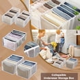 thumbnail image 2 of Wardrobe Clothes Organizer, Drawer Organizer for Clothing, Closet Organizers and Storage, Drawer Dividers for Clothes, Mesh Separation Box for Thin Jeans, Trousers, T-shirts, Skirts, Large, 6 Grids, 2 of 6