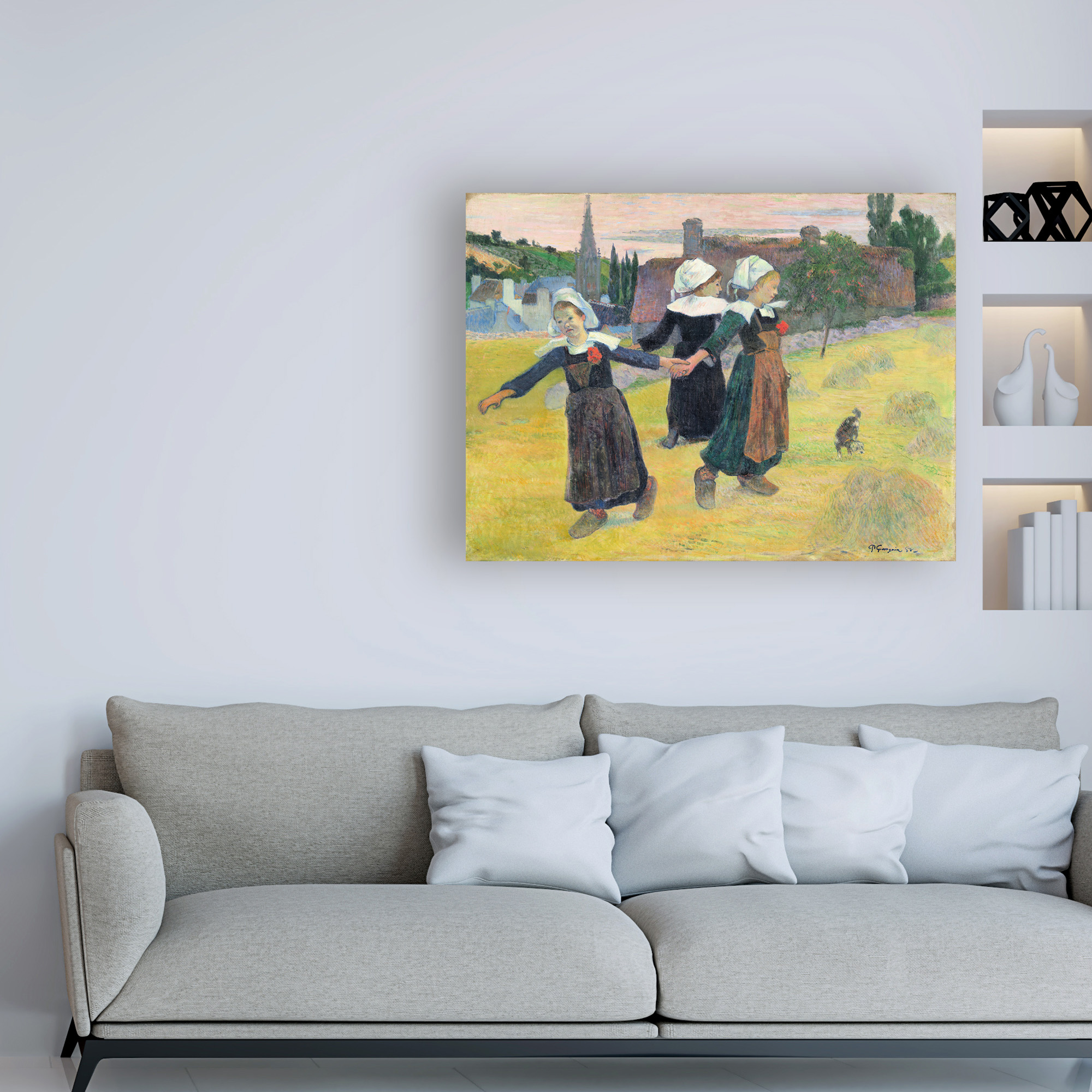 Gauguin 'Breton Girls Dancing' Canvas Art