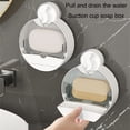 thumbnail image 6 of Detachable Suction Soap Dish Flips Cover Soap Box Wall Mounted No Hole Required, 6 of 12