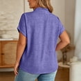 thumbnail image 6 of Women's Tops T Shirts Loose Fit Short Sleeve V Neck Boho Shirts, 6 of 6