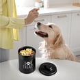 thumbnail image 5 of Small Dog Treat Container Airtight - 6" Tall X 4.9" Round Black Dog Treat Jar For Kitchen Counter - Rustic Treat Storage Canister For Dogs, Cats, Small Animals - Gifts For Pet Owners, 5 of 7