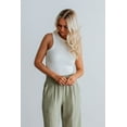thumbnail image 5 of Haley Ribbed Tank - Ivory, 5 of 5