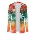 thumbnail image 4 of Mifsaly Lightweight Christmas Cardigan Women Xmas Funny Print Open Front Cardigan Long Sleeve Loose Flowy Outerwear Festival Party Tops 2025 Holiday Outfits, 4 of 6