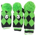 thumbnail image 4 of Bangcool 3PCS Golf Club Head Cover Set Creative Knitted Golf Club Cover Golf Headcover, 4 of 10