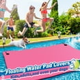 thumbnail image 5 of Vecukty Multi Person Floating Water Mat,8.5x 6 ft Lily Pad for Water Recreation,Tear Resistant XPE Foam for Beach, Ocean, Lake,Pink&Blue, 5 of 10
