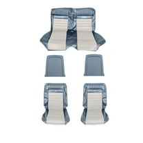 Scott Drake 65CV-P-FULL-BL 1965-1966 Pony Upholstery - Blue/White