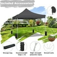thumbnail image 6 of Lacoo 10' x 10' Pop-up Canopy with Straight Legs Wedding Party Tent Folding Gazebo Beach Canopy with Carry Bag,Black, 6 of 8