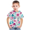 thumbnail image 4 of Uxgjfwu Baby and Toddler Short Sleeve Graphic T-Shirt Summer Tops for Girls and Boys T-Shirt Tee, Sizes 3-14, 4 of 5