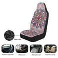 thumbnail image 7 of Garronmavis Pink Dahlia 2 Piece Car Seat Covers Polyester Soft Comfort Cars Seats Cover Washable Auto Protectors for Most Cars, 7 of 7