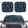 thumbnail image 2 of Kll Beautiful Butterflies Windshield Sun Shade 2-Piece Foldable Car Front Window Sunshade For Most Sedans Suv Truck - Auto Sun Blocker Visor Protector Blocks Max Uv Rays - Small, 2 of 7