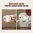 thumbnail image 3 of My Recent Orders! 16Oz Insulated Coffee Mug with Lid,Travel Coffee Mug with Handle, Stainless Steel Coffee Mug with Lid and Handle Folding Spoon for Coffee Beverages and Juices, 3 of 6
