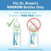 Dr. Browns Natural Flow Preemie Flow Narrow Baby Bottle Silicone Nipple, Slowest Flow, 0m+, 100% Silicone Bottle Nipple, 2-Pack