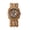Brown-1, variant on Women's Analog Quartz Bohemian Tonneau Case Decompression Natural Wood Beaded Stretch Band Watch – Handmade Elastic Buddhist Bead Bracelet with Floral Dial for Women