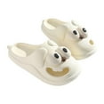 thumbnail image 4 of yotijay Big Eyed Dog Shaped Slippers Summer Casual Hole Shoes for Bathroom Birthday Gift White 38 to 39, 4 of 9